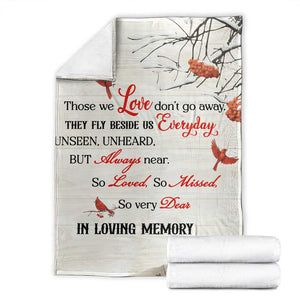 Red Cardinal Remembrance Throw Blanket In Loving Memory Memorial Spiritual Gift for Loss of a Loved One TS02 Sand Print Your Wear