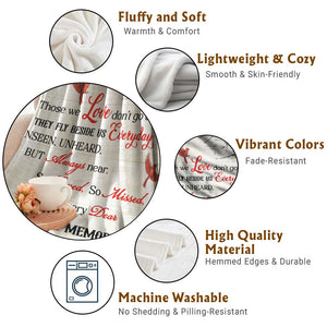 Red Cardinal Remembrance Throw Blanket In Loving Memory Memorial Spiritual Gift for Loss of a Loved One TS02 Print Your Wear