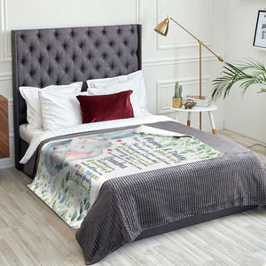 Cute Elephant Baby Bump Love Message Throw Blanket Hi Mommy & Daddy Sentimental Gift for Expecting Parents TS02 Print Your Wear