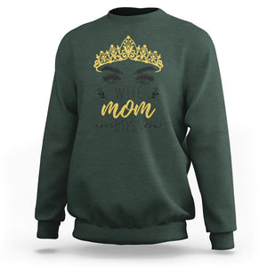 Wife Mom Boss Sweatshirt Women Bosses Mother's Day Gifts TS02 Dark Forest Green Printyourwear