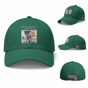 Custom Name Descendant of a Patriot USA 250 Years of Freedom Personalized Baseball Cap 1776-2026 Revolutionary War Heritage TS02 Baseball Cap Universal Fit Irish Green Print Your Wear