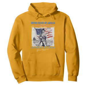 Custom Name Descendant of a Patriot USA 250 Years of Freedom Personalized Hoodie 1776-2026 Revolutionary War Heritage TS02 Gold Print Your Wear