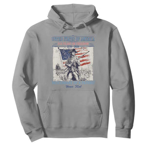 Custom Name Descendant of a Patriot USA 250 Years of Freedom Personalized Hoodie 1776-2026 Revolutionary War Heritage TS02 Sport Gray Print Your Wear