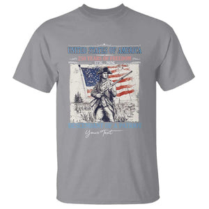 Custom Name Descendant of a Patriot USA 250 Years of Freedom Personalized T Shirt 1776-2026 Revolutionary War Heritage TS02 Sport Gray Print Your Wear