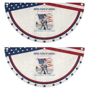 Custom Name Descendant of a Patriot USA 250 Years of Freedom Personalized Patriotic Fan Flag 1776-2026 Revolutionary War Heritage