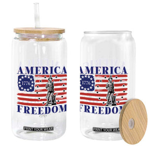 America Freedom 1776 Revolutionary War Glass Can Minuteman Betsy Ross Flag Patriotic History TS02 Print Your Wear