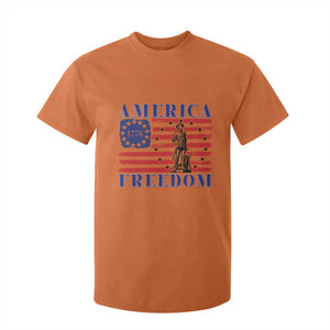 America Freedom 1776 Revolutionary War T Shirt For Kid Minuteman Betsy Ross Flag Patriotic History TS02 Orange Print Your Wear