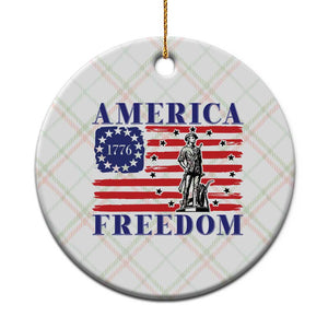 America Freedom 1776 Revolutionary War Ceramic Ornament Minuteman Betsy Ross Flag Patriotic History TS02 1pc Christmas Plaid Print Your Wear