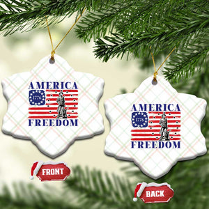 America Freedom 1776 Revolutionary War Ceramic Ornament Minuteman Betsy Ross Flag Patriotic History TS02 Print Your Wear