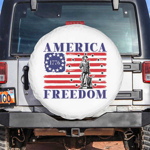 America Freedom 1776 Revolutionary War Spare Tire Cover Minuteman Betsy Ross Flag Patriotic History TS02 No hole White Print Your Wear