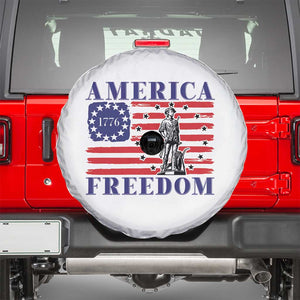 America Freedom 1776 Revolutionary War Spare Tire Cover Minuteman Betsy Ross Flag Patriotic History TS02 White Print Your Wear