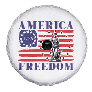 America Freedom 1776 Revolutionary War Spare Tire Cover Minuteman Betsy Ross Flag Patriotic History TS02 Print Your Wear