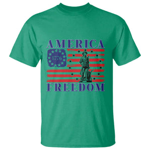 America Freedom 1776 Revolutionary War T Shirt Minuteman Betsy Ross Flag Patriotic History TS02 Irish Green Print Your Wear