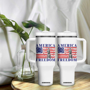 America Freedom 1776 Revolutionary War Tumbler With Handle Minuteman Betsy Ross Flag Patriotic History TS02 Print Your Wear