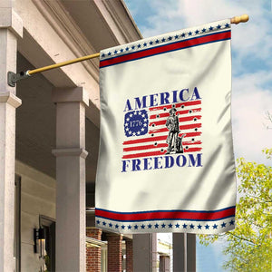 America Freedom 1776 Revolutionary War Patriotic Garden Flag Minuteman Betsy Ross Flag Patriotic History TS02 Modern Beige Red Print Your Wear