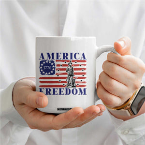 America Freedom 1776 Revolutionary War Coffee Mug Minuteman Betsy Ross Flag Patriotic History TS02 Print Your Wear
