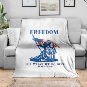 Freedom It’s What We Do Best Since 1776 Throw Blanket Revolutionary War Patriot Battle Scene TS02 Print Your Wear