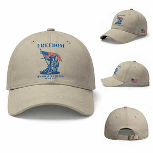 Freedom It’s What We Do Best Since 1776 Baseball Cap Revolutionary War Patriot Battle Scene TS02 Baseball Cap Universal Fit Beige Print Your Wear