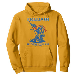 Freedom It’s What We Do Best Since 1776 Hoodie Revolutionary War Patriot Battle Scene TS02 Gold Print Your Wear