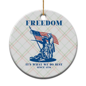 Freedom It’s What We Do Best Since 1776 Ceramic Ornament Revolutionary War Patriot Battle Scene TS02 1pc Christmas Plaid Print Your Wear