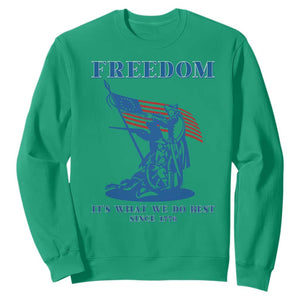 Freedom It’s What We Do Best Since 1776 Sweatshirt Revolutionary War Patriot Battle Scene TS02 Irish Green Print Your Wear