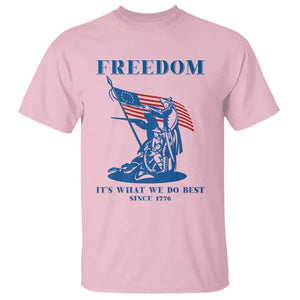 Freedom It’s What We Do Best Since 1776 T Shirt Revolutionary War Patriot Battle Scene TS02 Light Pink Print Your Wear