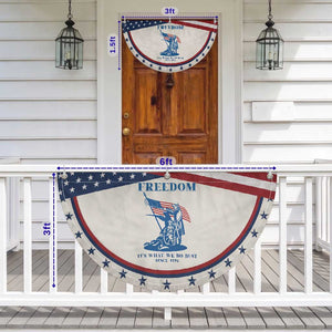 Freedom It’s What We Do Best Since 1776 Patriotic Fan Flag Revolutionary War Patriot Battle Scene