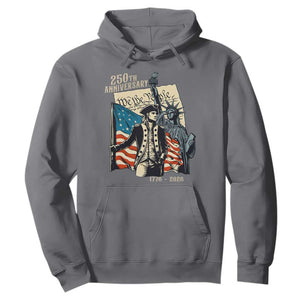 250th Anniversary 1776-2026 We The People Hoodie George Washington and Statue of Liberty History Pride TS02 Charcoal Print Your Wear