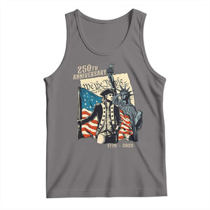 250th Anniversary 1776-2026 We The People Tank Top George Washington and Statue of Liberty History Pride TS02 Deep Heather Print Your Wear