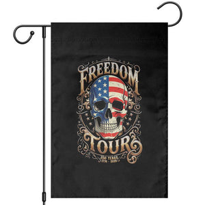 Freedom Tour 250 Years 1776-2026 American Flag Skull Garden Flag Rock Aesthetic Patriotic Semiquincentennial 250th Anniversary TS02 Black Print Your Wear