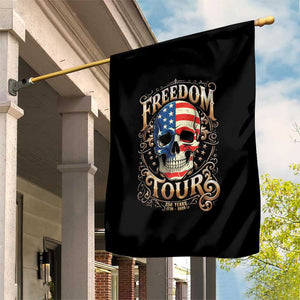 Freedom Tour 250 Years 1776-2026 American Flag Skull Garden Flag Rock Aesthetic Patriotic Semiquincentennial 250th Anniversary TS02 Print Your Wear