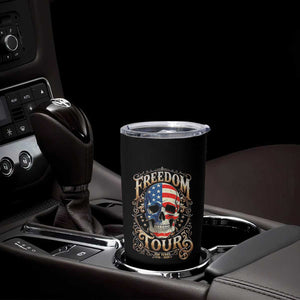 Freedom Tour 250 Years 1776-2026 American Flag Skull Tumbler Cup Rock Aesthetic Patriotic Semiquincentennial 250th Anniversary TS02 Print Your Wear