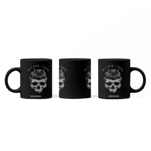 If I Fits I Sits Funny Cat in Skull Coffee Mug Dark Aesthetic Goth Cat Lover Gift for Macabre and Meme Fans TS02 Print Your Wear