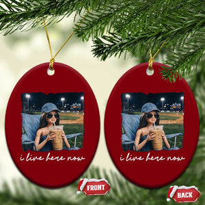 I Live Here Now Funny Doll Face Meme Baseball Lover Ceramic Ornament Game Day Reaction Sports Fan Gift TS02 Print Your Wear