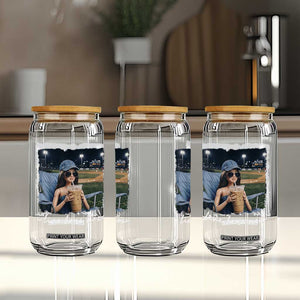 I Live Here Now Funny Doll Face Meme Baseball Lover Glass Can Game Day Reaction Sports Fan Gift TS02 Print Your Wear