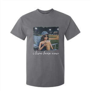 I Live Here Now Funny Doll Face Meme Baseball Lover T Shirt For Kid Game Day Reaction Sports Fan Gift TS02 Charcoal Print Your Wear
