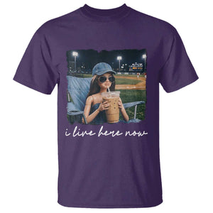 I Live Here Now Funny Doll Face Meme Baseball Lover T Shirt Game Day Reaction Sports Fan Gift TS02 Purple Print Your Wear