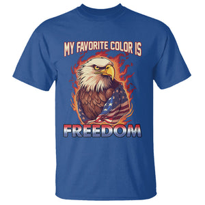 Patriotic American Eagle T Shirt My Favorite Color Is Freedom US Flag 4th of July TS02 Royal Blue Print Your Wear