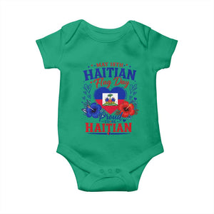 May 18th Haitian Flag Day Floral Hibiscus Baby Onesie Proud To Be Haitian Heritage Pride TS02 Irish Green Print Your Wear