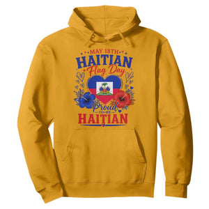 May 18th Haitian Flag Day Floral Hibiscus Hoodie Proud To Be Haitian Heritage Pride TS02 Gold Print Your Wear