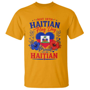 May 18th Haitian Flag Day Floral Hibiscus T Shirt Proud To Be Haitian Heritage Pride TS02 Gold Print Your Wear