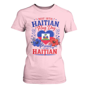 May 18th Haitian Flag Day Floral Hibiscus T Shirt For Women Proud To Be Haitian Heritage Pride TS02 Light Pink Print Your Wear