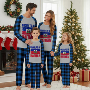Proud To Be Haitian Plaid Pajama Set Haiti Flag Heritage Pride TS02 Blue Plaid Print Your Wear