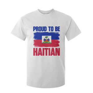 Proud To Be Haitian T Shirt For Kid Haiti Flag Heritage Pride TS02 White Print Your Wear