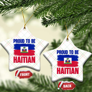 Proud To Be Haitian Ceramic Ornament Haiti Flag Heritage Pride TS02 Print Your Wear