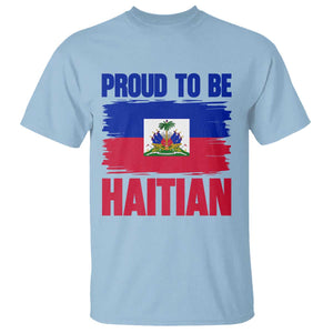 Proud To Be Haitian T Shirt Haiti Flag Heritage Pride TS02 Light Blue Print Your Wear