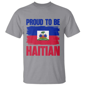 Proud To Be Haitian T Shirt Haiti Flag Heritage Pride TS02 Sport Gray Print Your Wear