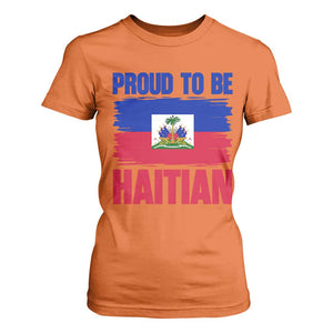Proud To Be Haitian T Shirt For Women Haiti Flag Heritage Pride TS02 Orange Print Your Wear