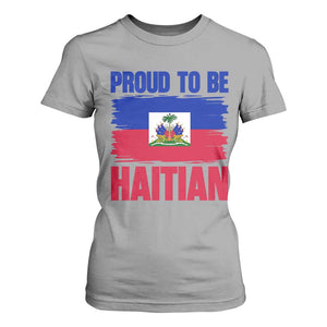 Proud To Be Haitian T Shirt For Women Haiti Flag Heritage Pride TS02 Sport Gray Print Your Wear
