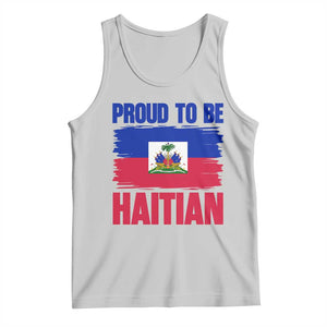 Proud To Be Haitian Tank Top Haiti Flag Heritage Pride TS02 Ash Print Your Wear